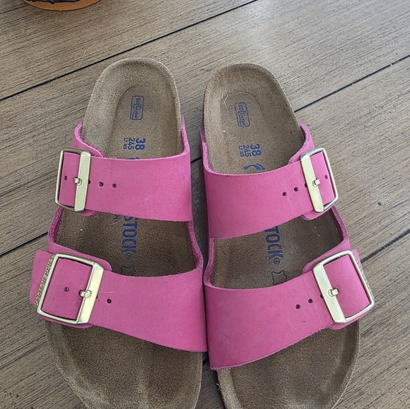 Birkenstock Arizona Womens Fuschia Birko-Flor Sandals ** Size 7 ** - Picture 4 of 8
